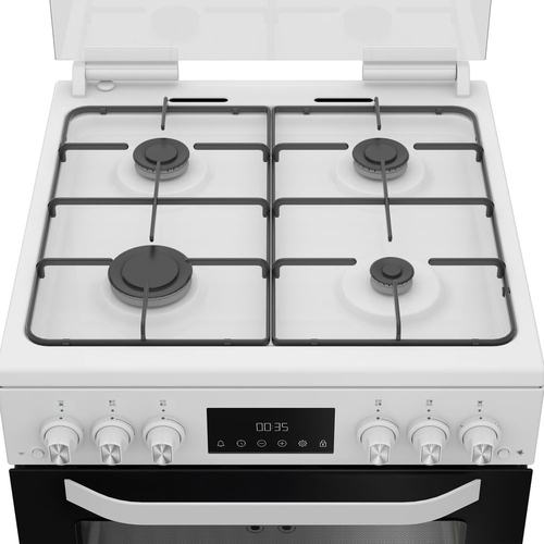 Hotpoint HDG6GDCW 60cm wide Double Oven Gas Cooker - White - image 5