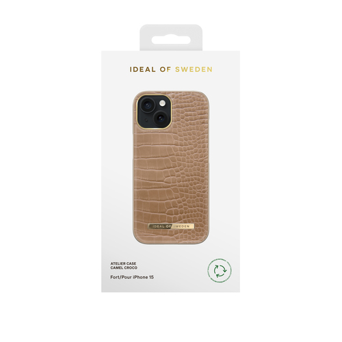 iDeal of Sweden Atelier Case iPhone 15 Camel Croco – image 3