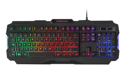 Mars Gaming MRK0 Gaming Keyboard RGB Rainbow Lighting Antighosting Spanish Language – image 4