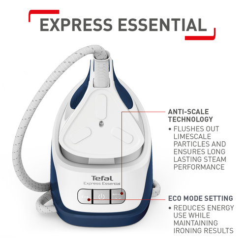 Tefal Express Essential SV6116 Steam Generator Iron - White & Blue - image 4