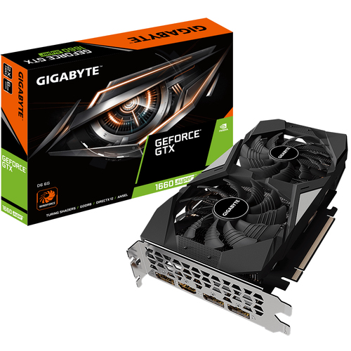 GPU GIGABYTE GEFORCE GTX 1660 SUPER D6 6G GDDR6 GV-N166SD6-6GD - GV-N166SD6-6GD