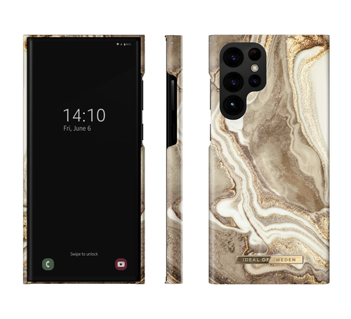 iDeal of Sweden Printed Case Galaxy S22U Golden Sand Marble – image 2