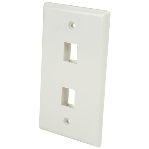 PLACA DE PARED DE 2 SALIDAS RJ45 - COLOR BLANCO - STARTECHCOM MOD PLATE2WH PLATE2WH - PLATE2WH