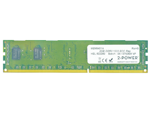 2-Power 2P-03T8408 mälumoodul 2 GB 1 x 2 GB DDR3 1333 MHz ECC
