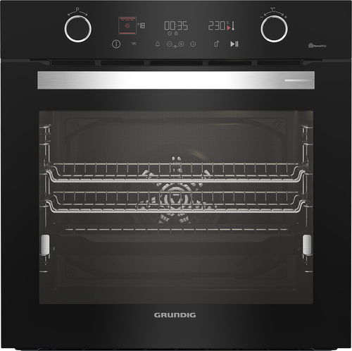 Grundig GEBM12401BP 60cm HotAero Pro Multi-Function Oven with Pyrolytic Cleaning
