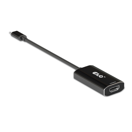 CLUB3D USB Gen2 Typ-C auf HDMI 4K120Hz HDR10 mit DSC 1.2 aktiver Adapter St./B.