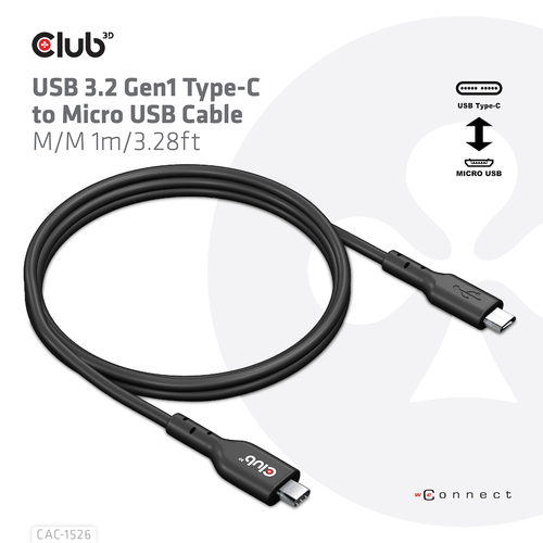 Club 3D USB-C 2.0 naar Micro-USB kabel, afbeelding 3