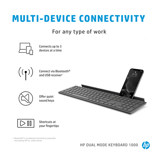 hp dual mode keyboard 1000