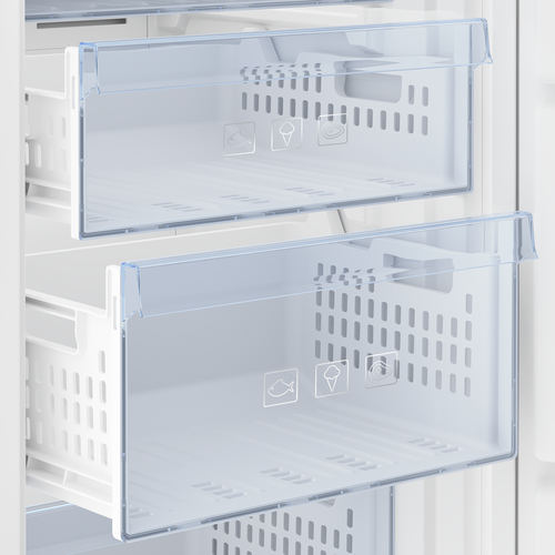 Beko BFFD4577 Integrated 178cm Frost Free Upright Freezer with Sliding Door Hinge Kit - E Rated, White - image 3