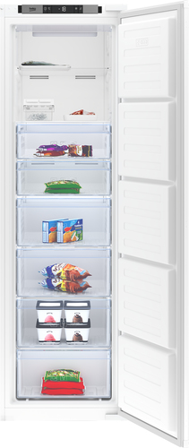 Beko BFFD4577 Integrated 178cm Frost Free Upright Freezer with Sliding Door Hinge Kit - E Rated, White - image 1