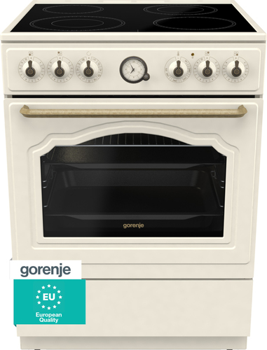 Gorenje GECS6B70CLI Freestanding cooker Ceramic hob Beige
