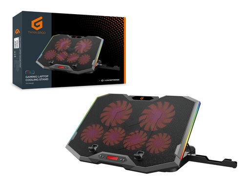 Conceptronic THYIA01B notebook cooling pad 43,2 cm (17 ) Grijs, afbeelding 2