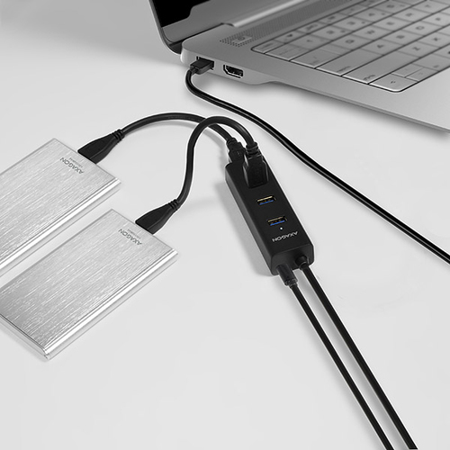 AXAGON HUE-S2BP - Hub - 4 Ports USB-Hubs - USB 32 - 4 - Schwarz – Foto 10 von 11