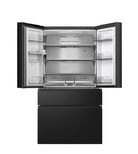Hisense PureFlat RF749N4SWFE Total No Frost Multi-door American Fridge Freezer - Black / Stainless Steel - E Rated, Black - image 5