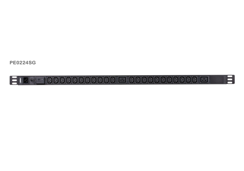 ATEN PE0224SG toitejaotuskomponent (PDU) 24 vahelduvvoolu kontakt 0U Must