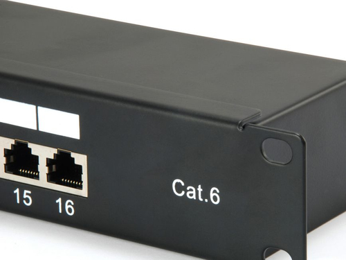 Equip Patchpanel 16x RJ45 Cat6 19" 1HE zwart, afbeelding 4