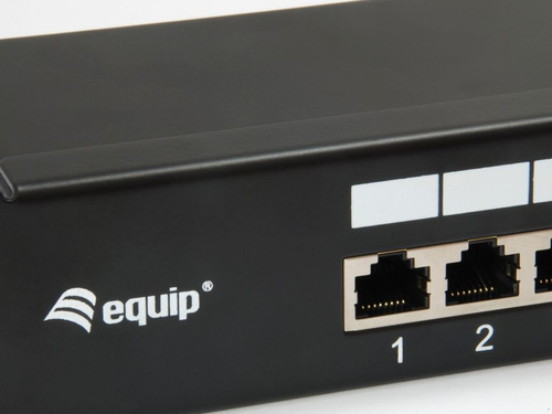 Equip Patchpanel 16x RJ45 Cat6 19" 1HE zwart, afbeelding 3