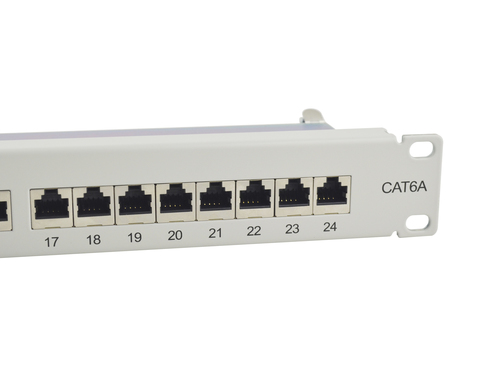 Equip Patchpanel 24x RJ45 Cat6A 19" 1HE grijs, afbeelding 3