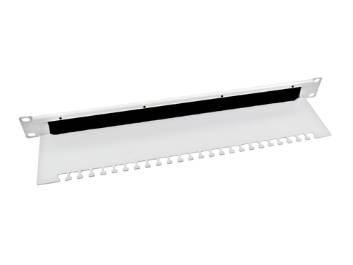 Equip 19" Kabelgoot 1HE met Bürsteneinsatz grijs, afbeelding 3