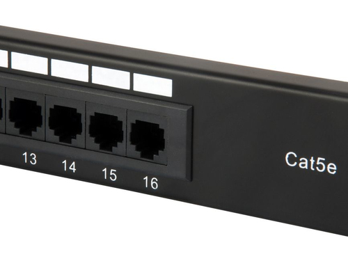 Equip Patchpanel 16x RJ45 Cat5e 19" 1HE onafgeschermd zwart, afbeelding 4