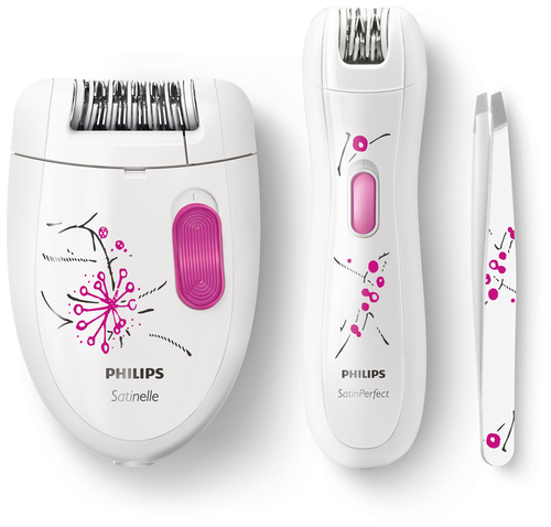 Philips Satinelle Essential HP6549/01 epilator 8 tweezers Purple, White
