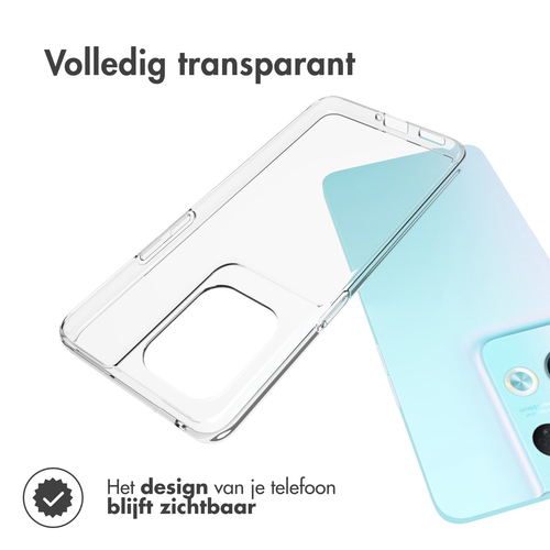 Accezz Clear Backcover Oppo Reno 8 Pro 5G - Transparent, afbeelding 2