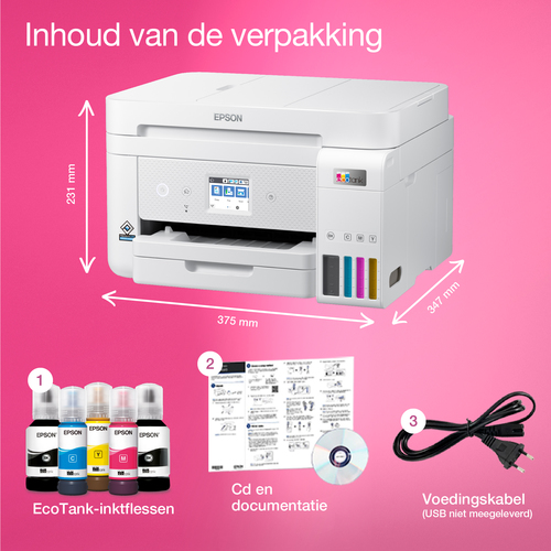Epson EcoTank ET-4856 A4 multifunctionele Wi-Fi-printer met inkttank all-in-one printer, afbeelding 3
