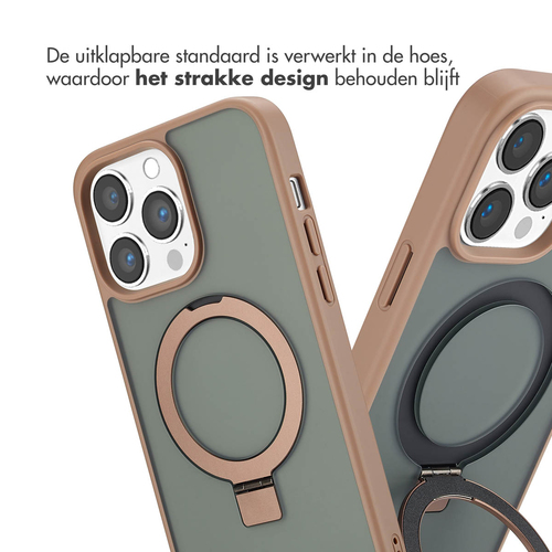 Accezz Ring Stand Backcover met MagSafe iPhone 14 Pro Max - Brown, afbeelding 6