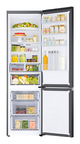 Samsung RB38C607AB1 60cm Series 8 SpaceMax Frost Free Fridge Freezer - Black Steel - image 2