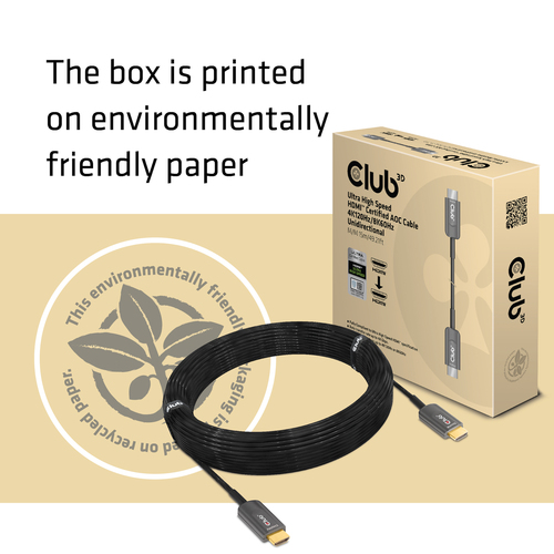 Club 3D Ultra High Speed AOC HDMI 2.1 gecertificeerde unidirectioneel kabel male-male, afbeelding 9