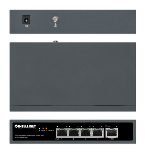 Intellinet 4-Port Gigabit+1GE (PD) High PoE Switch, afbeelding 6