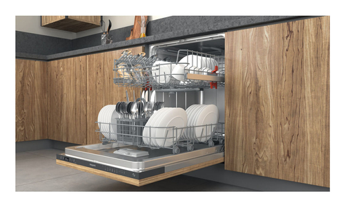 Hotpoint H2IHD526BUK Fully Integrated Full Size Dishwasher - Black Control Panel with Fixed Door Hinge Kit - E Rated, Black - image 3