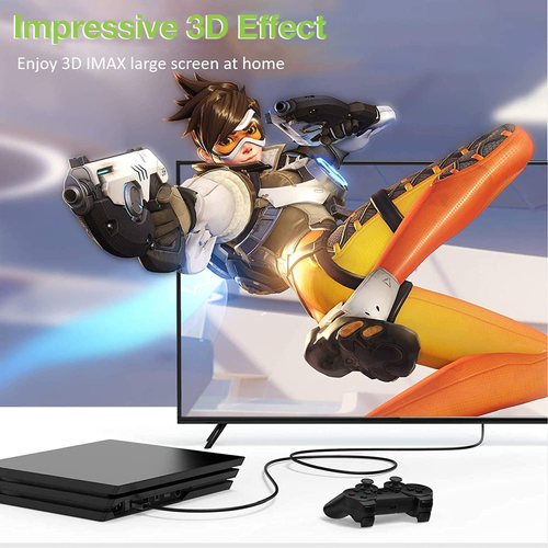 Techly HDMI 4K 60Hz High Speed mit Ethernet, schwarz, 7,5m, afbeelding 8