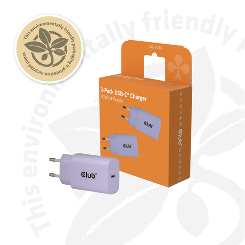 Club 3D CAC-3025 power adapter - 24 pin USB-C - 30 Watt pack of 2 – Foto 10 von 10