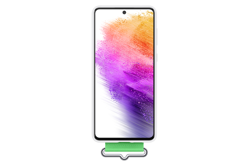 Samsung Galaxy A73 5G Silicone Cover with Strap White – image 2