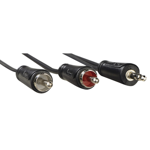 Hama AUDIOKABEL, 3,5-MM-JACK-STEKKER - 2 CINCH-STEKKER, STEREO, 1,5 M Audio kabel Zwart, afbeelding 2