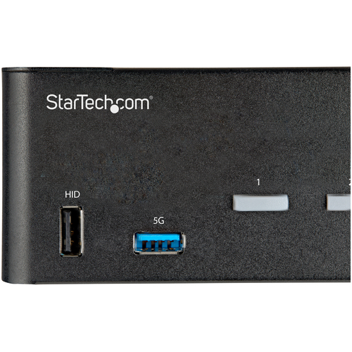 StarTech.com 2 Port  Dual Monitor KVM HDMI Switch, 4K 60Hz Ultra HD HDR, Desktop Hub 4K HDMI 2.0 KVM Schakelaar met 2 Port USB 3.0 (5Gbps) & 4x USB, afbeelding 5