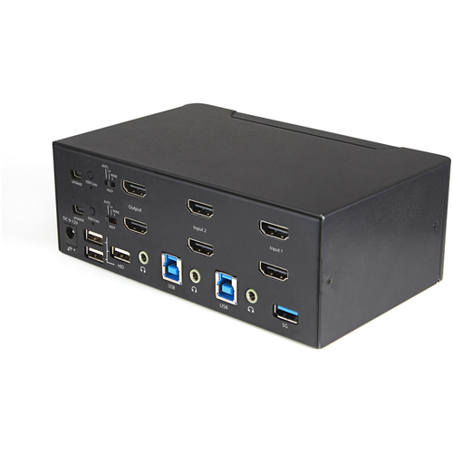 StarTech.com 2 Port  Dual Monitor KVM HDMI Switch, 4K 60Hz Ultra HD HDR, Desktop Hub 4K HDMI 2.0 KVM Schakelaar met 2 Port USB 3.0 (5Gbps) & 4x USB, afbeelding 2