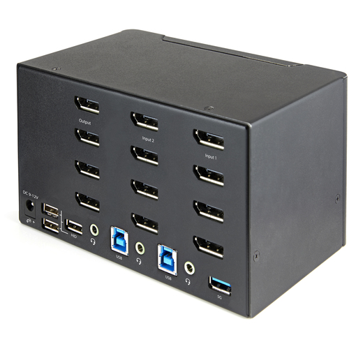 StarTech.com 2 Port Quad Monitor DisplayPort KVM Switch - 4K 60Hz UHD HDR, afbeelding 2