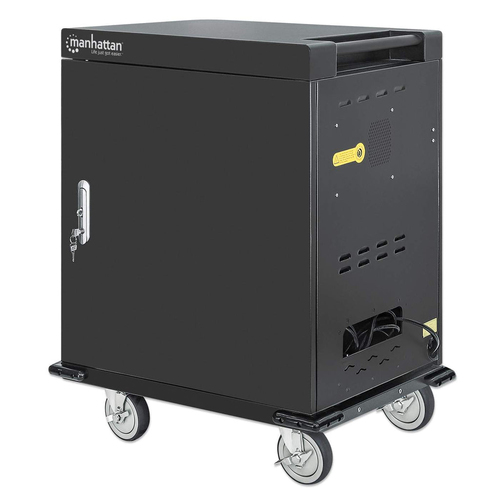 Gabinete Manhattan Carrito Carga UVC 32 Puertos USB-A 32 Contactos Color Negro - 180313