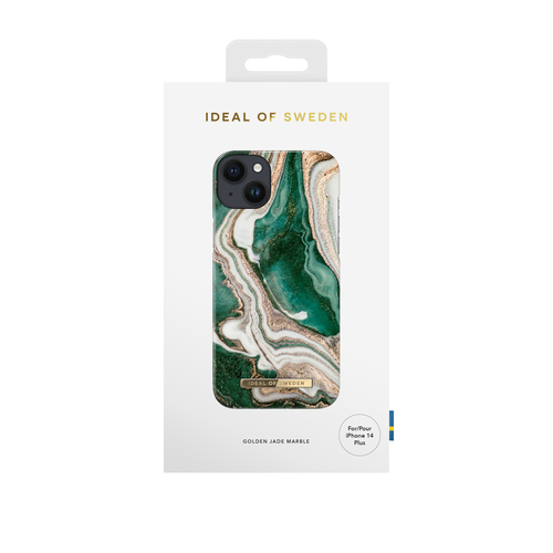 iDeal of Sweden Printed Case iPhone 14PL Golden Jade Marble – image 1