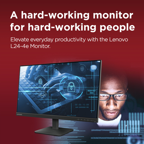Lenovo L24-4e 23.8" Full HD 100Hz Monitor - Black - image 2