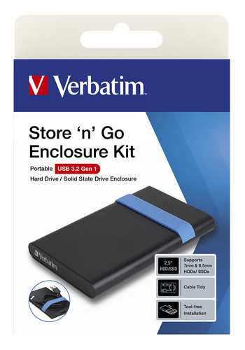 Verbatim Store n Go 2.5 Inch Hard Drive Enclosure Kit USB 3.2 Black - image 3