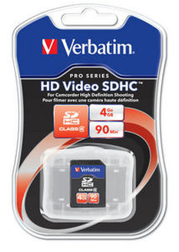 Verbatim HD Video SDHC 90 min 4GB
