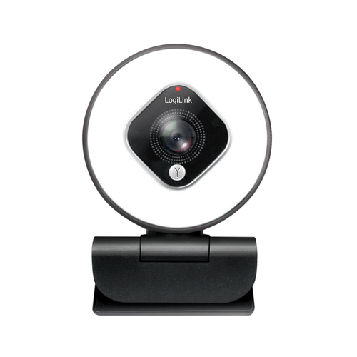 Logilink Webcam FHD 76° Dual-Mikro Autof. Ringlicht Stativ, afbeelding 2