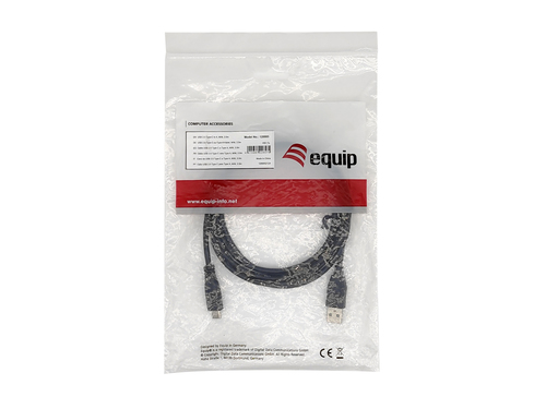 Equip USB Kabel 2.0 A -> C St/St 3.0m 480Mbps zwart, afbeelding 3