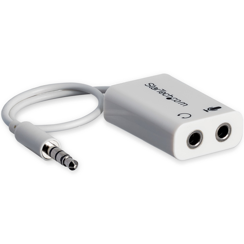 StarTech.com White headset adapter for headsets with separate headphone / microphone plugs – image 6