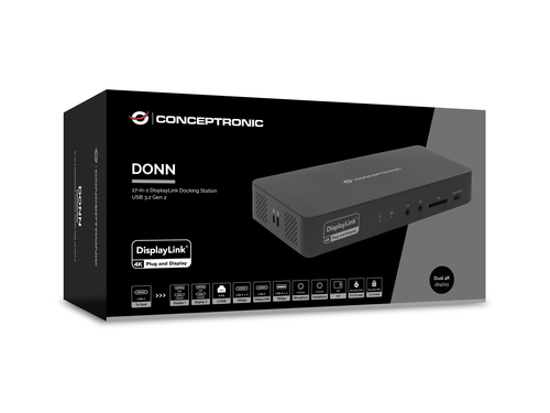 Conceptronic DONN31B 17-in-1 DisplayLink Docking Station USB 3.2 Gen 2 – image 6