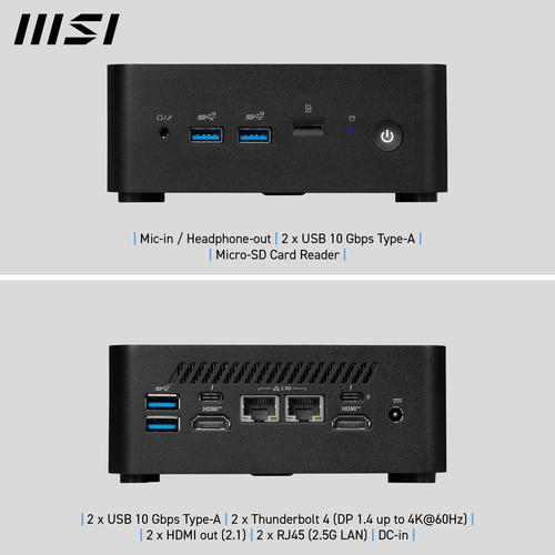 Msi Cubi Nuc 1M Mini Desktop PC - Intel®Core 7, 1 TB SSD, Black, Black - image 2