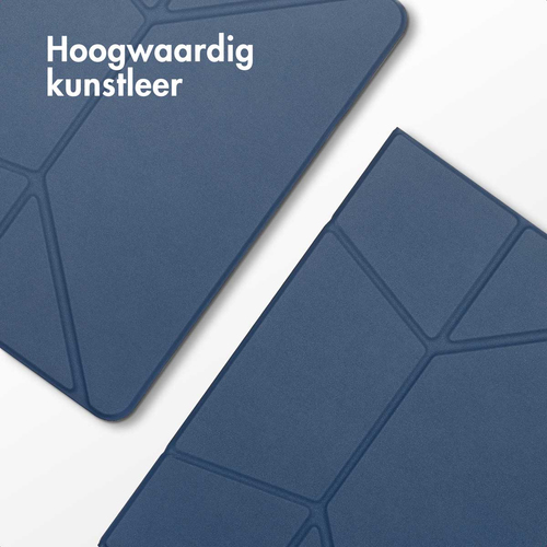 ACCEZZ – High Stand Tablet Case – Bookcase 11″ – Kunst­leder – Magnetische bevestiging – Verstelbare stand – donkerblauw, afbeelding 8